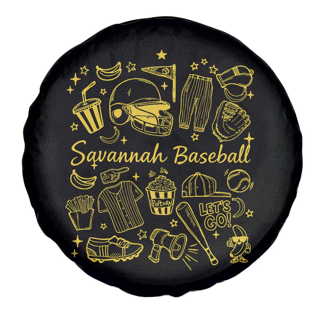 Bananas Baseball Spare Tire Cover Cute Trendy Banana Baseball Game Day Doodle