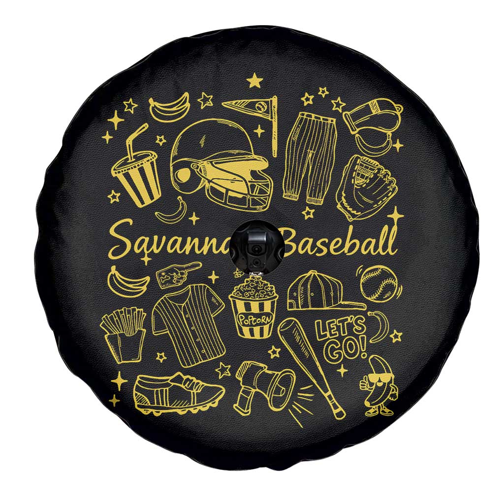 Bananas Baseball Spare Tire Cover Cute Trendy Banana Baseball Game Day Doodle