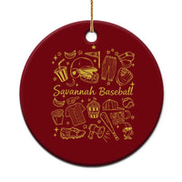 Bananas Baseball Ceramic Ornament Cute Trendy Banana Baseball Game Day Doodle