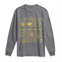 Bananas Baseball Long Sleeve Shirt Cute Trendy Banana Baseball Game Day Doodle