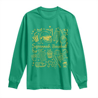 Bananas Baseball Long Sleeve Shirt Cute Trendy Banana Baseball Game Day Doodle