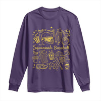 Bananas Baseball Long Sleeve Shirt Cute Trendy Banana Baseball Game Day Doodle