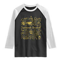 Bananas Baseball Raglan Shirt Cute Trendy Banana Baseball Game Day Doodle