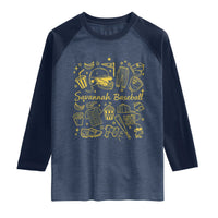 Bananas Baseball Raglan Shirt Cute Trendy Banana Baseball Game Day Doodle