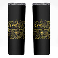 Bananas Baseball Skinny Tumbler Cute Trendy Banana Baseball Game Day Doodle
