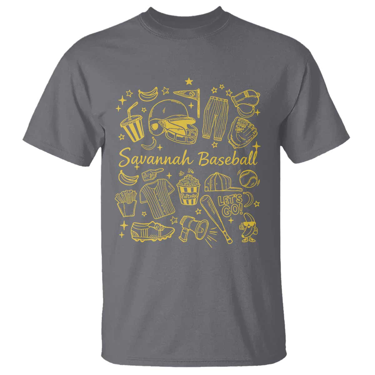 Bananas Baseball T Shirt Cute Trendy Banana Baseball Game Day Doodle