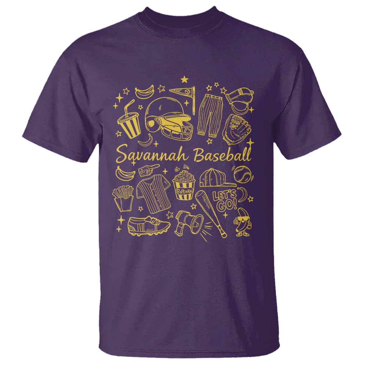 Bananas Baseball T Shirt Cute Trendy Banana Baseball Game Day Doodle