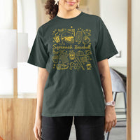 Bananas Baseball T Shirt For Women Cute Trendy Banana Baseball Game Day Doodle