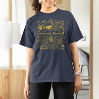 Bananas Baseball T Shirt For Women Cute Trendy Banana Baseball Game Day Doodle