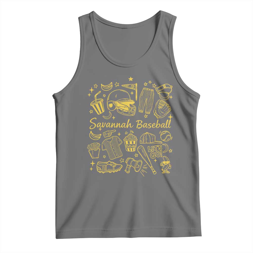 Bananas Baseball Tank Top Cute Trendy Banana Baseball Game Day Doodle