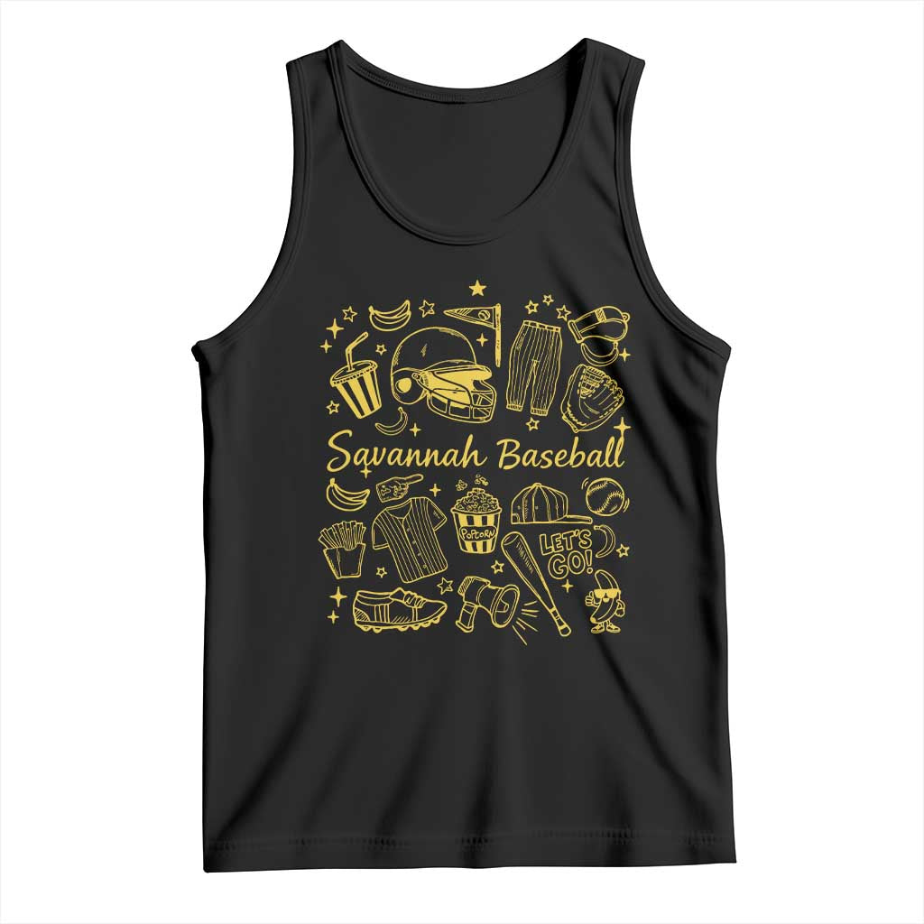 Bananas Baseball Tank Top Cute Trendy Banana Baseball Game Day Doodle