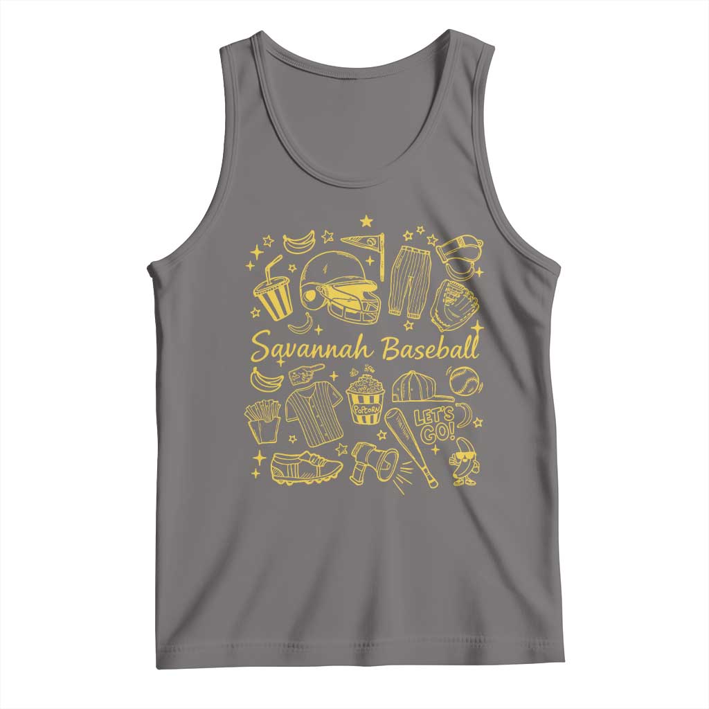 Bananas Baseball Tank Top Cute Trendy Banana Baseball Game Day Doodle