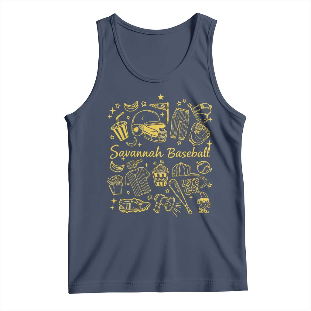 Bananas Baseball Tank Top Cute Trendy Banana Baseball Game Day Doodle