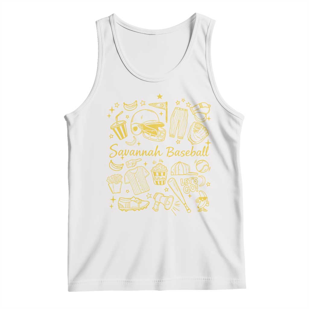 Bananas Baseball Tank Top Cute Trendy Banana Baseball Game Day Doodle