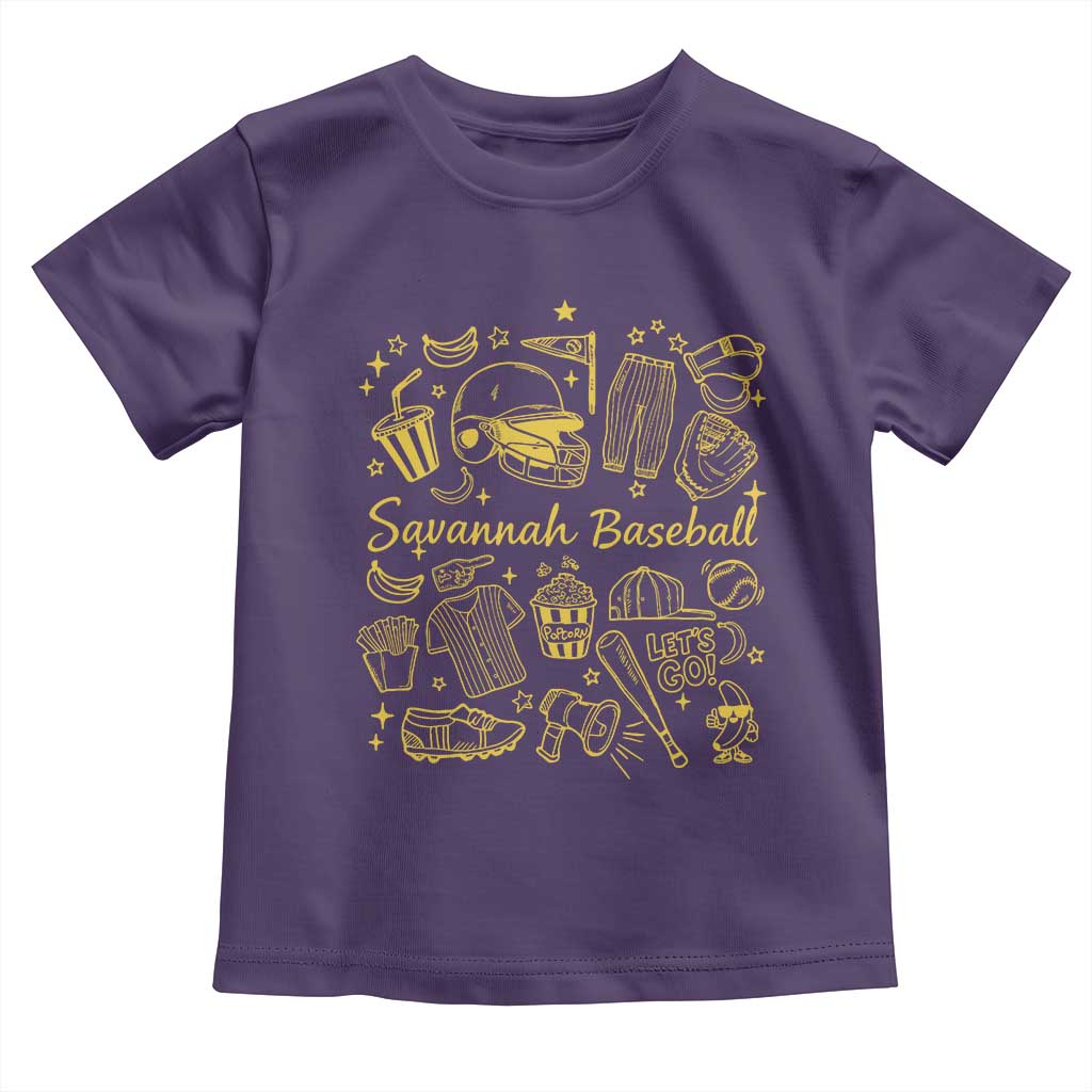 Bananas Baseball Toddler T Shirt Cute Trendy Banana Baseball Game Day Doodle