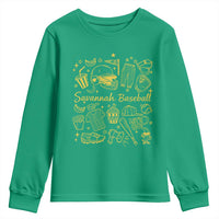 Bananas Baseball Youth Sweatshirt Cute Trendy Banana Baseball Game Day Doodle