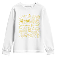 Bananas Baseball Youth Sweatshirt Cute Trendy Banana Baseball Game Day Doodle