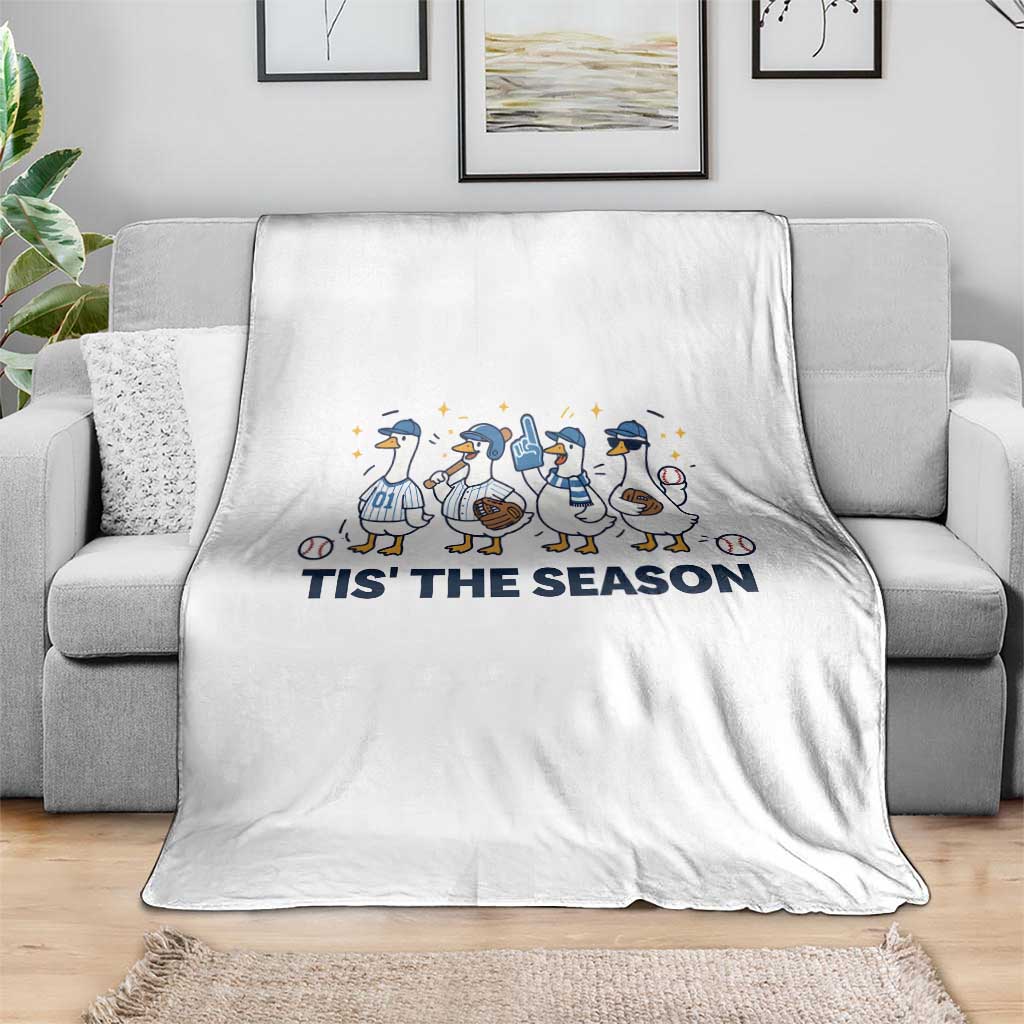 Baseball Silly Goose Throw Blanket Funny Tis The Season Baseball Mom