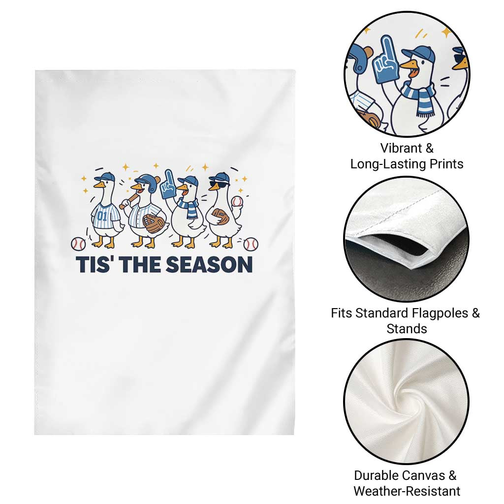 Baseball Silly Goose Garden Flag Funny Tis The Season Baseball Mom