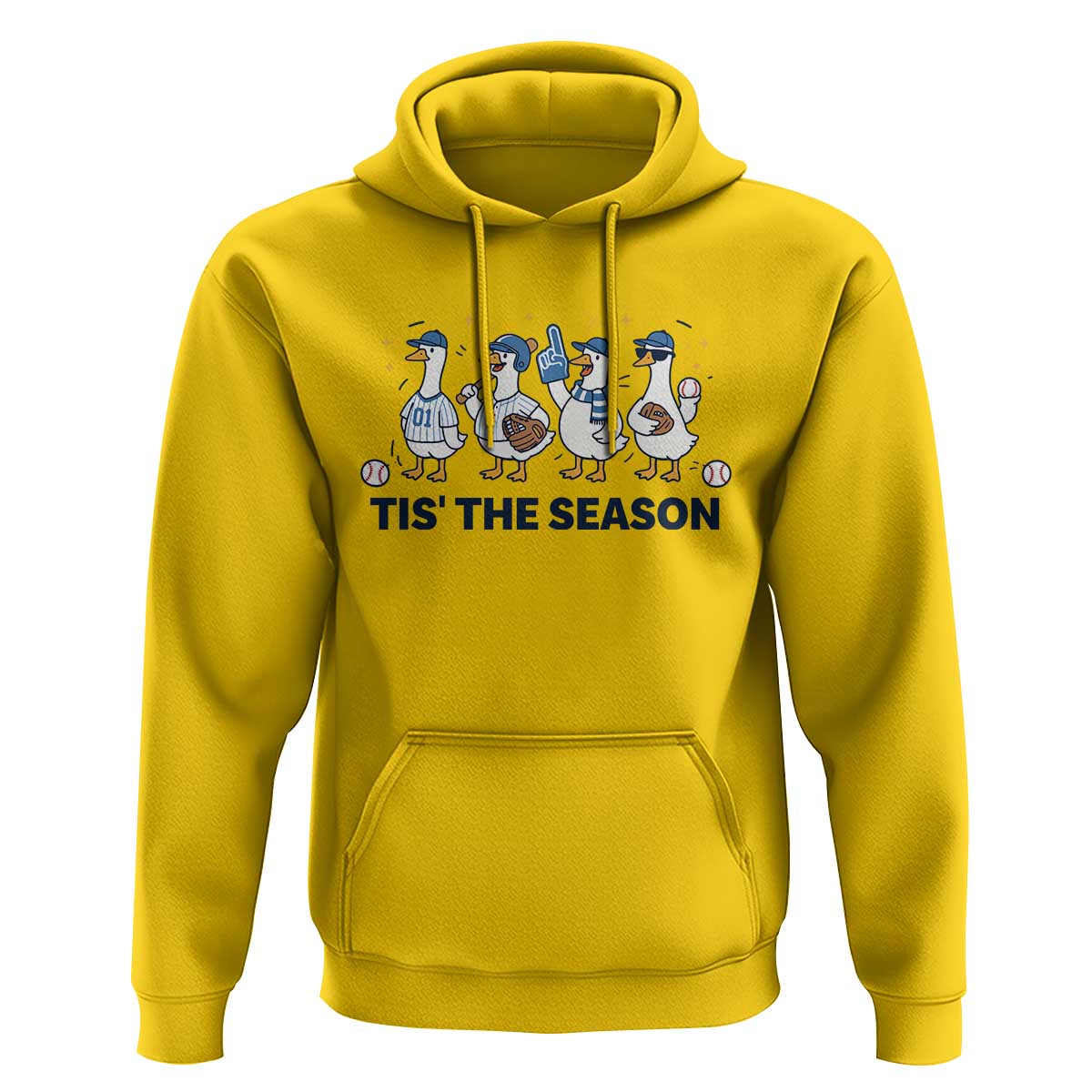 Baseball Silly Goose Hoodie Funny Tis The Season Baseball Mom