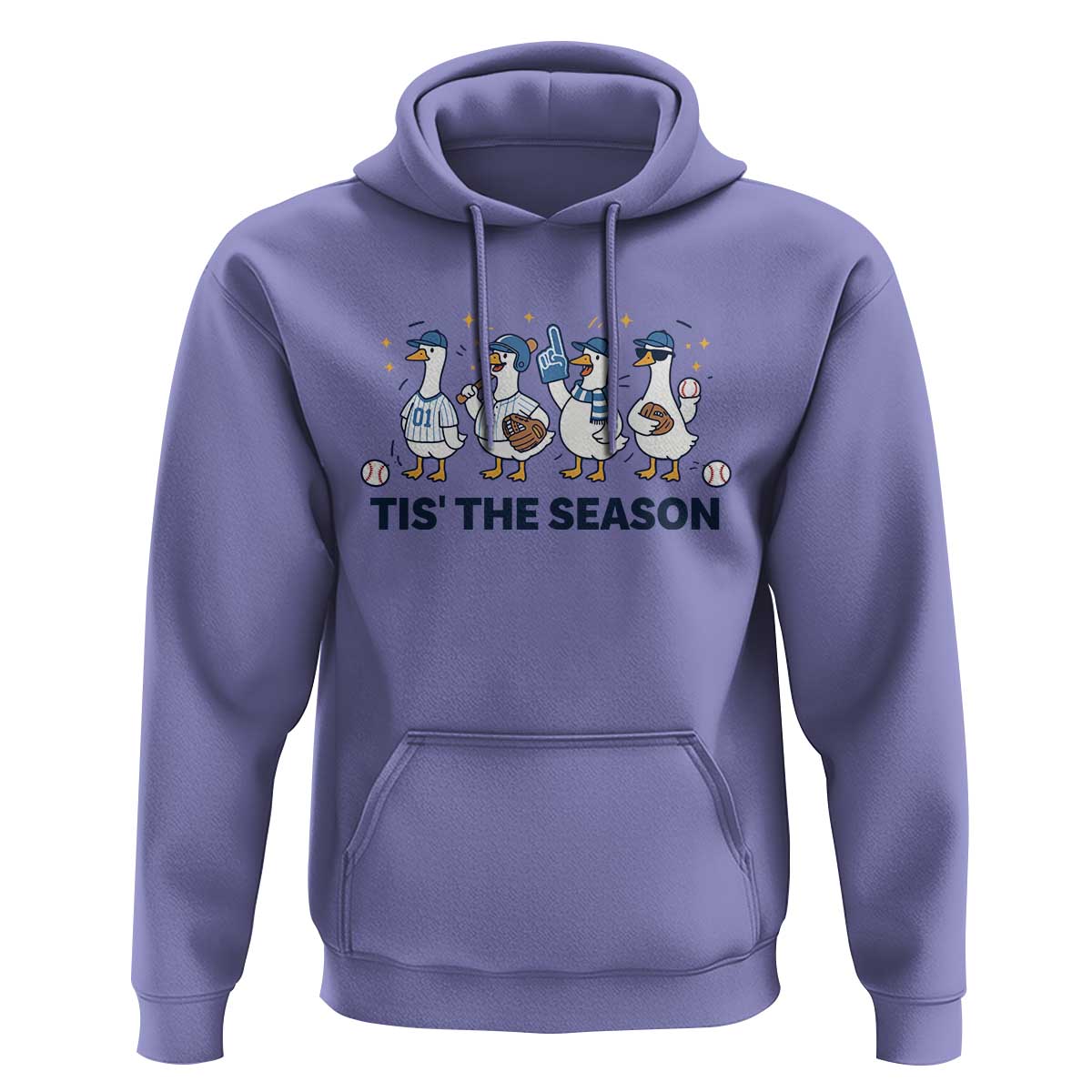 Baseball Silly Goose Hoodie Funny Tis The Season Baseball Mom