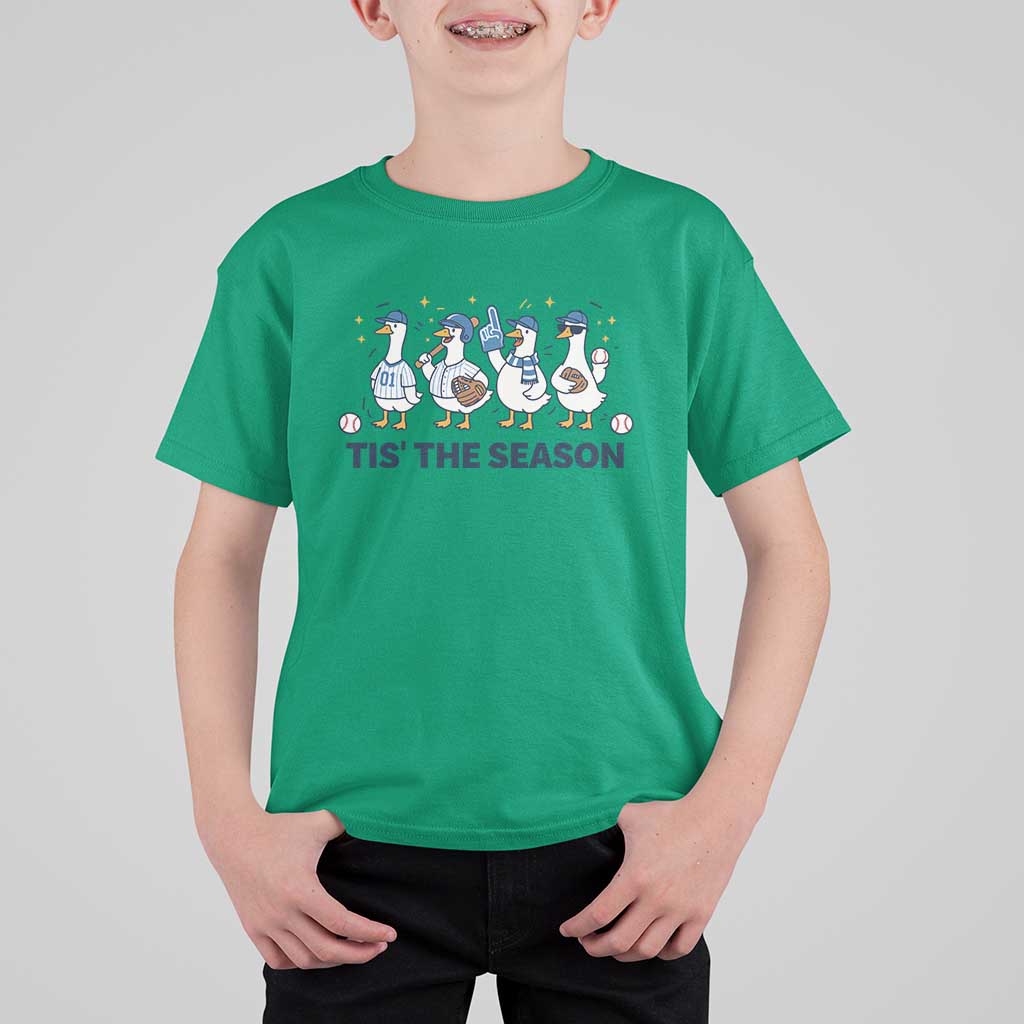 Baseball Silly Goose T Shirt For Kid Funny Tis The Season Baseball Mom