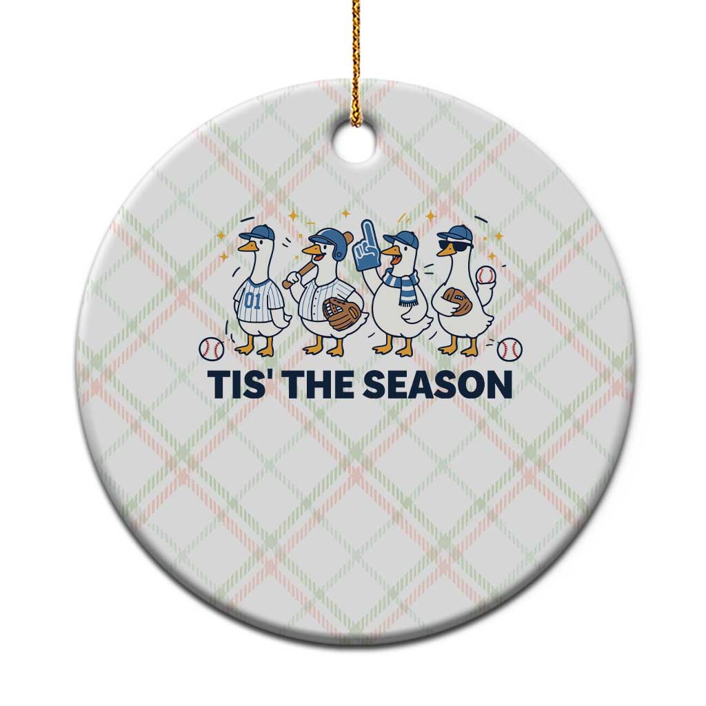 Baseball Silly Goose Ceramic Ornament Funny Tis The Season Baseball Mom