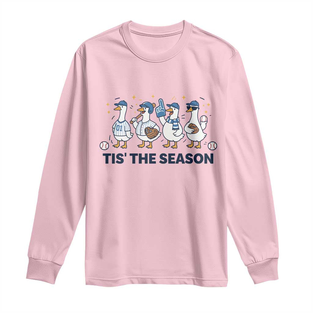 Baseball Silly Goose Long Sleeve Shirt Funny Tis The Season Baseball Mom