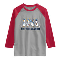 Baseball Silly Goose Raglan Shirt Funny Tis The Season Baseball Mom