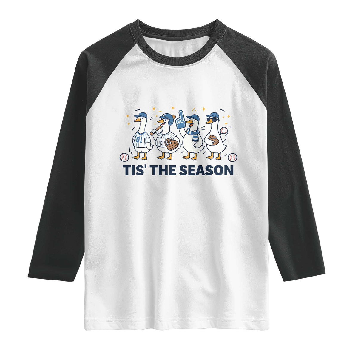 Baseball Silly Goose Raglan Shirt Funny Tis The Season Baseball Mom