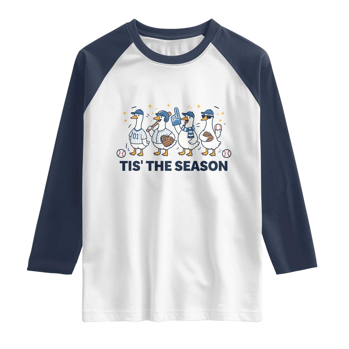 Baseball Silly Goose Raglan Shirt Funny Tis The Season Baseball Mom
