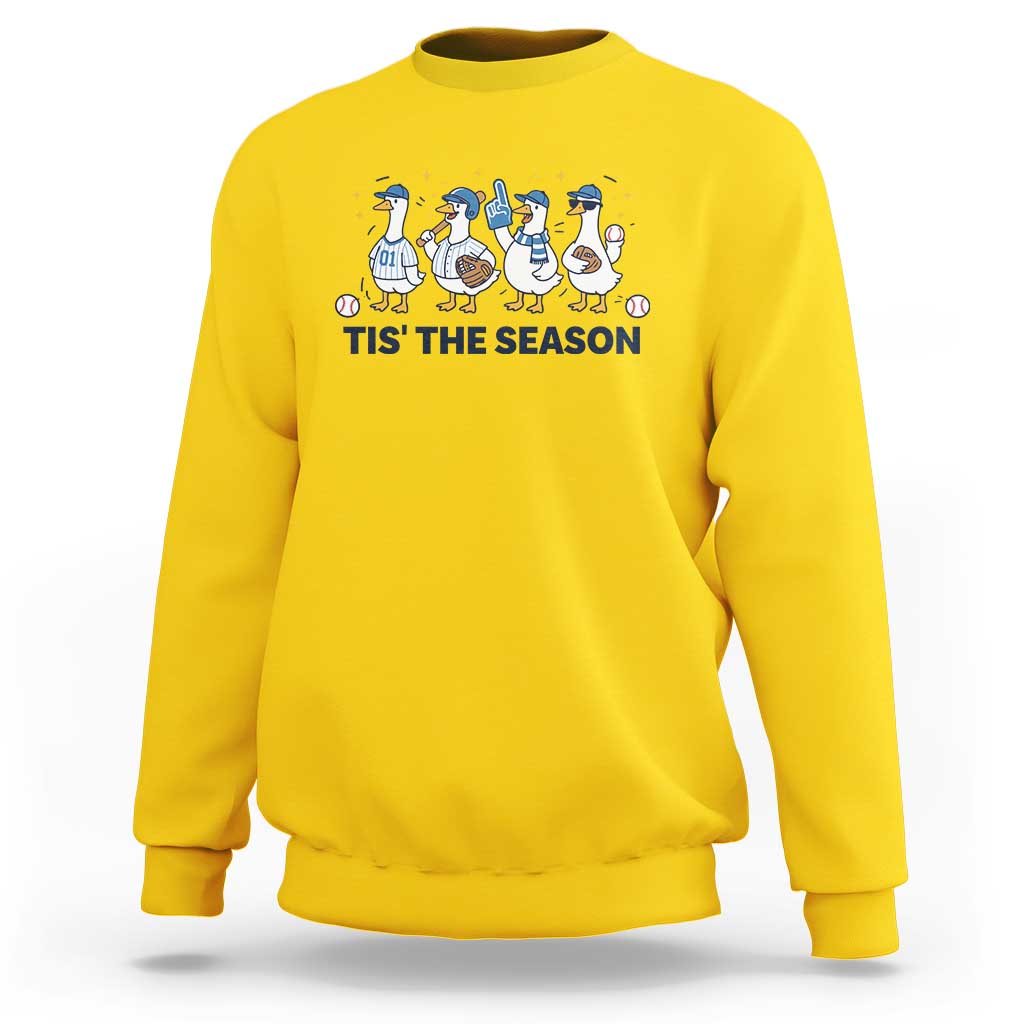 Baseball Silly Goose Sweatshirt Funny Tis The Season Baseball Mom