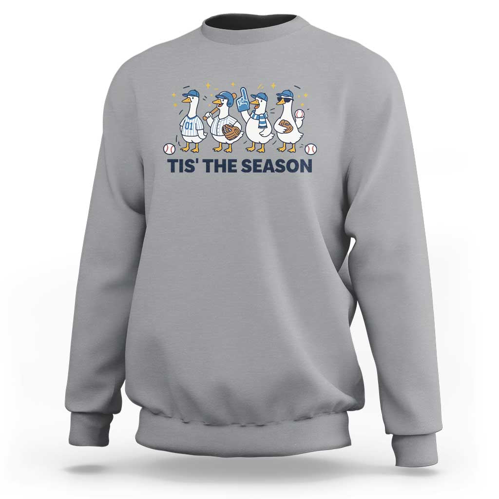 Baseball Silly Goose Sweatshirt Funny Tis The Season Baseball Mom