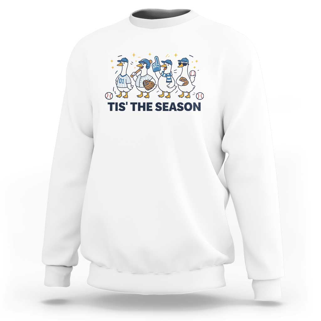 Baseball Silly Goose Sweatshirt Funny Tis The Season Baseball Mom