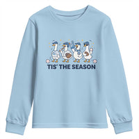 Baseball Silly Goose Youth Sweatshirt Funny Tis The Season Baseball Mom