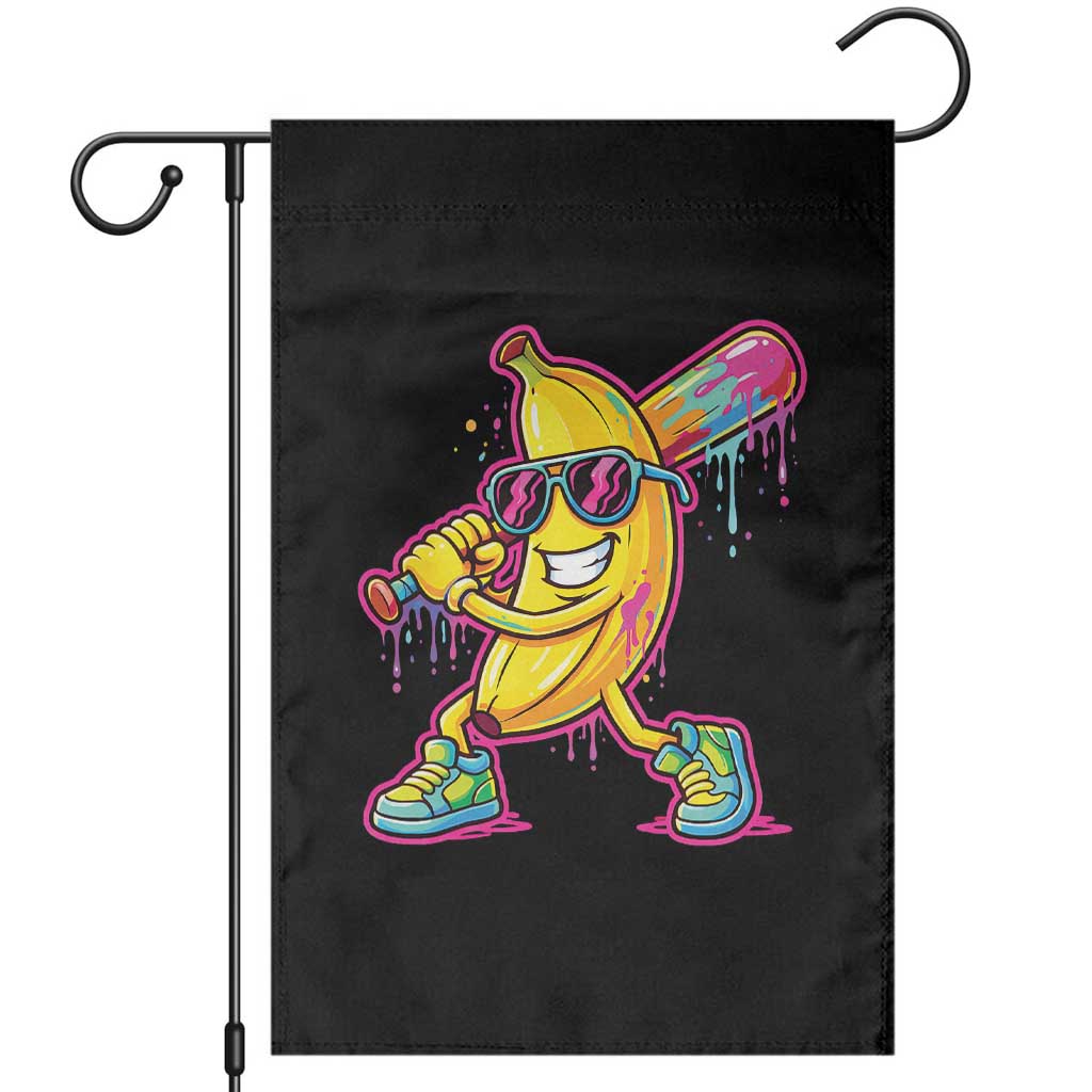 Banana Baseball Drip Garden Flag Funny Baseball Drip Ice Cream Kids Youth Boys