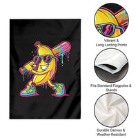Banana Baseball Drip Garden Flag Funny Baseball Drip Ice Cream Kids Youth Boys