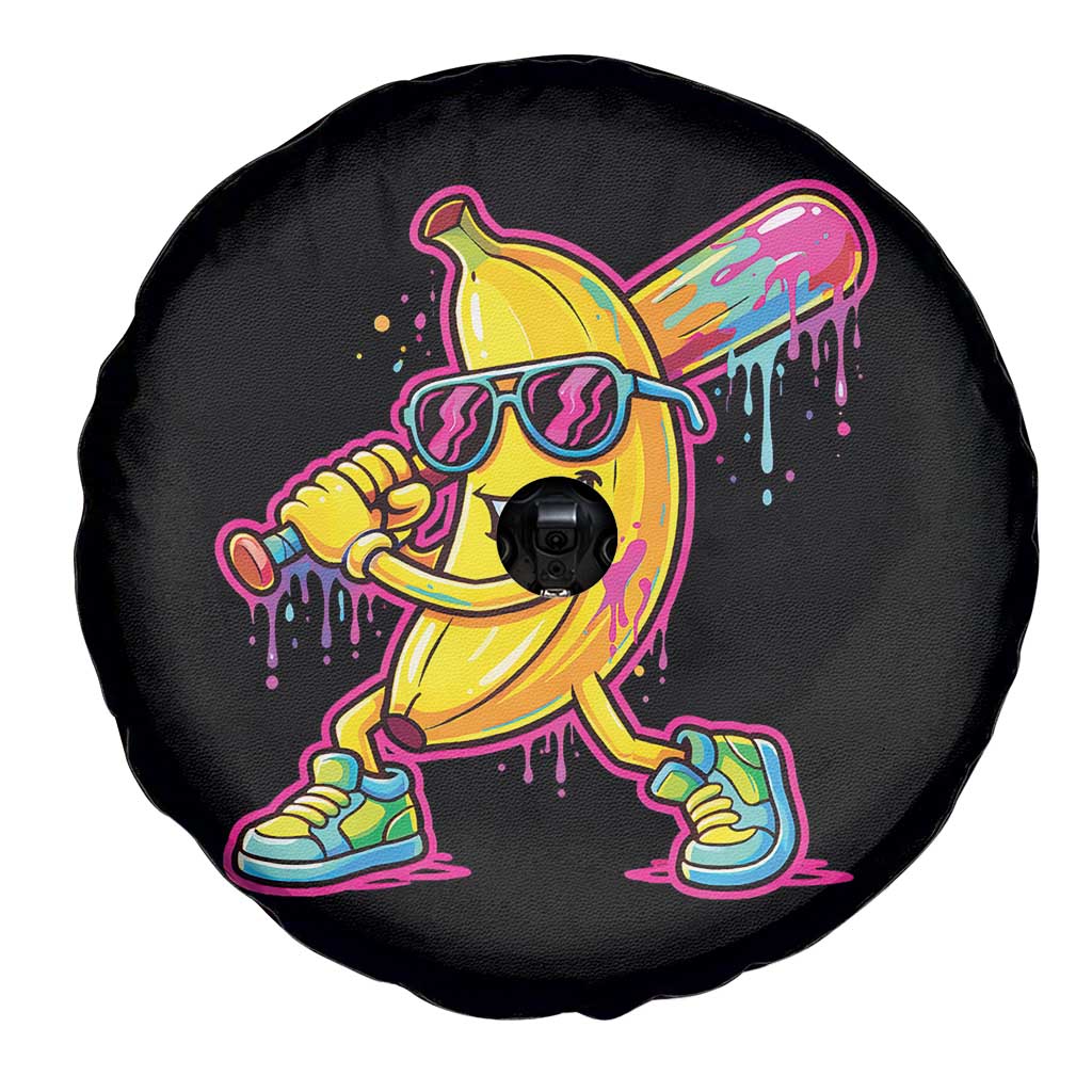 Banana Baseball Drip Spare Tire Cover Funny Baseball Drip Ice Cream Kids Youth Boys