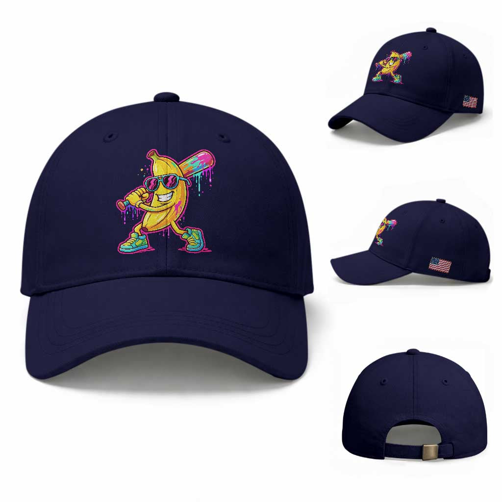 Banana Baseball Drip Baseball Cap Funny Baseball Drip Ice Cream Kids Youth Boys