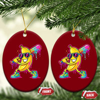 Banana Baseball Drip Ceramic Ornament Funny Baseball Drip Ice Cream Kids Youth Boys