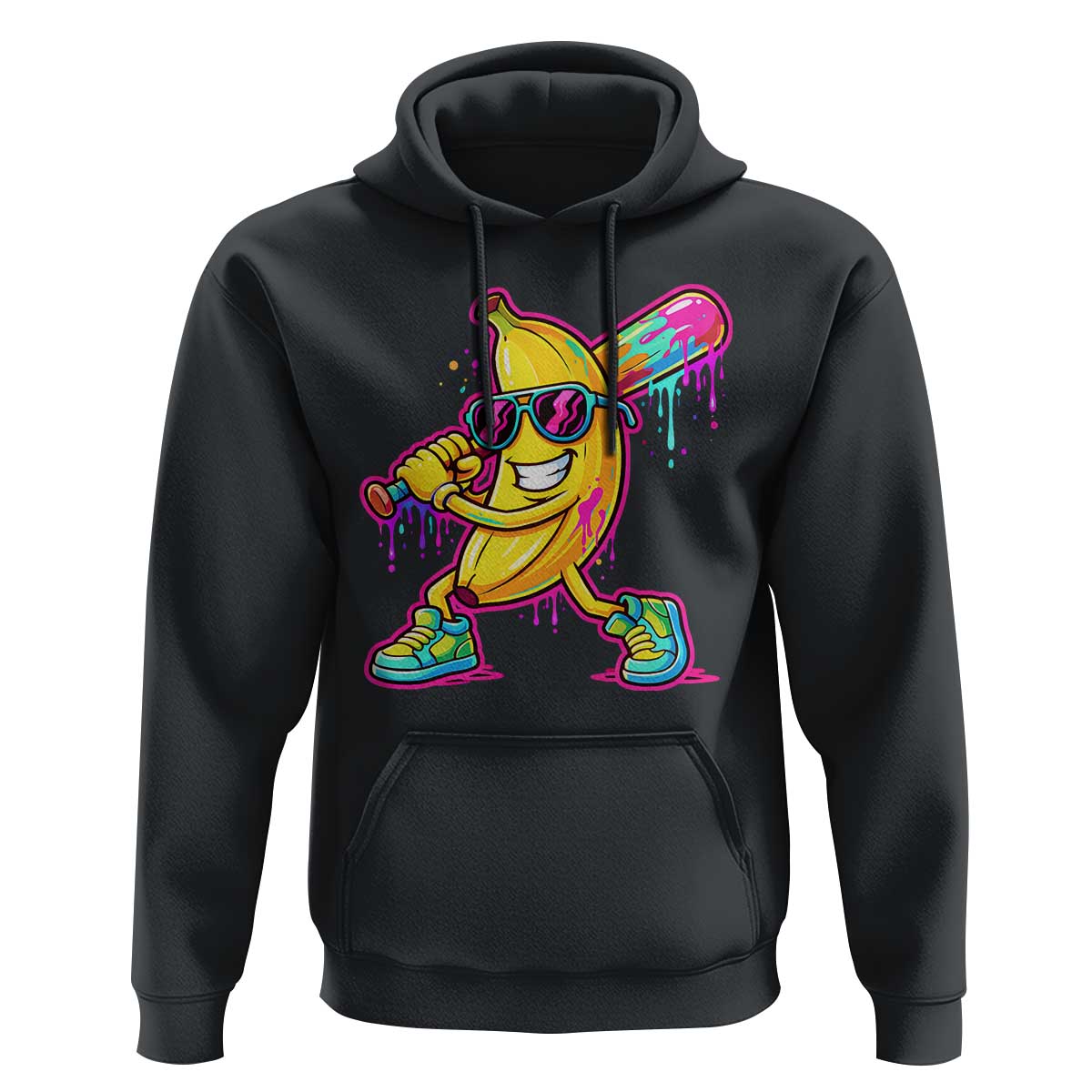 Banana Baseball Drip Hoodie Funny Baseball Drip Ice Cream Kids Youth Boys