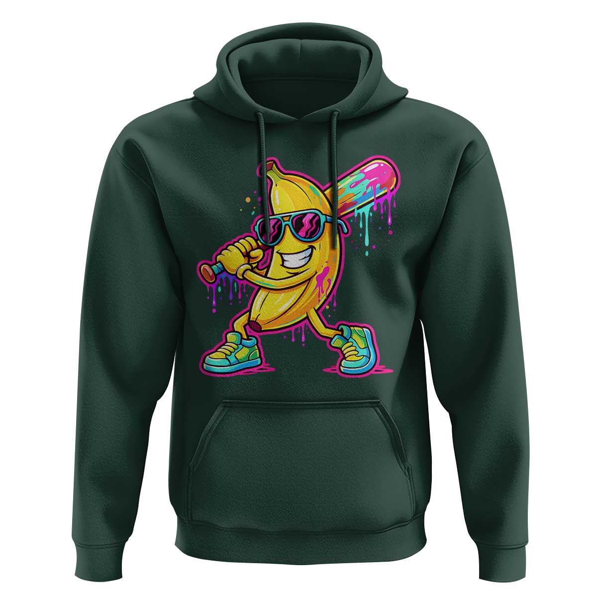 Banana Baseball Drip Hoodie Funny Baseball Drip Ice Cream Kids Youth Boys