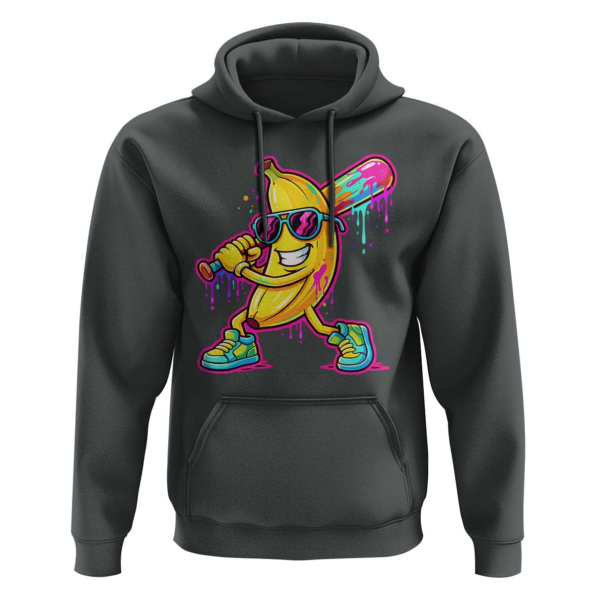 Banana Baseball Drip Hoodie Funny Baseball Drip Ice Cream Kids Youth Boys