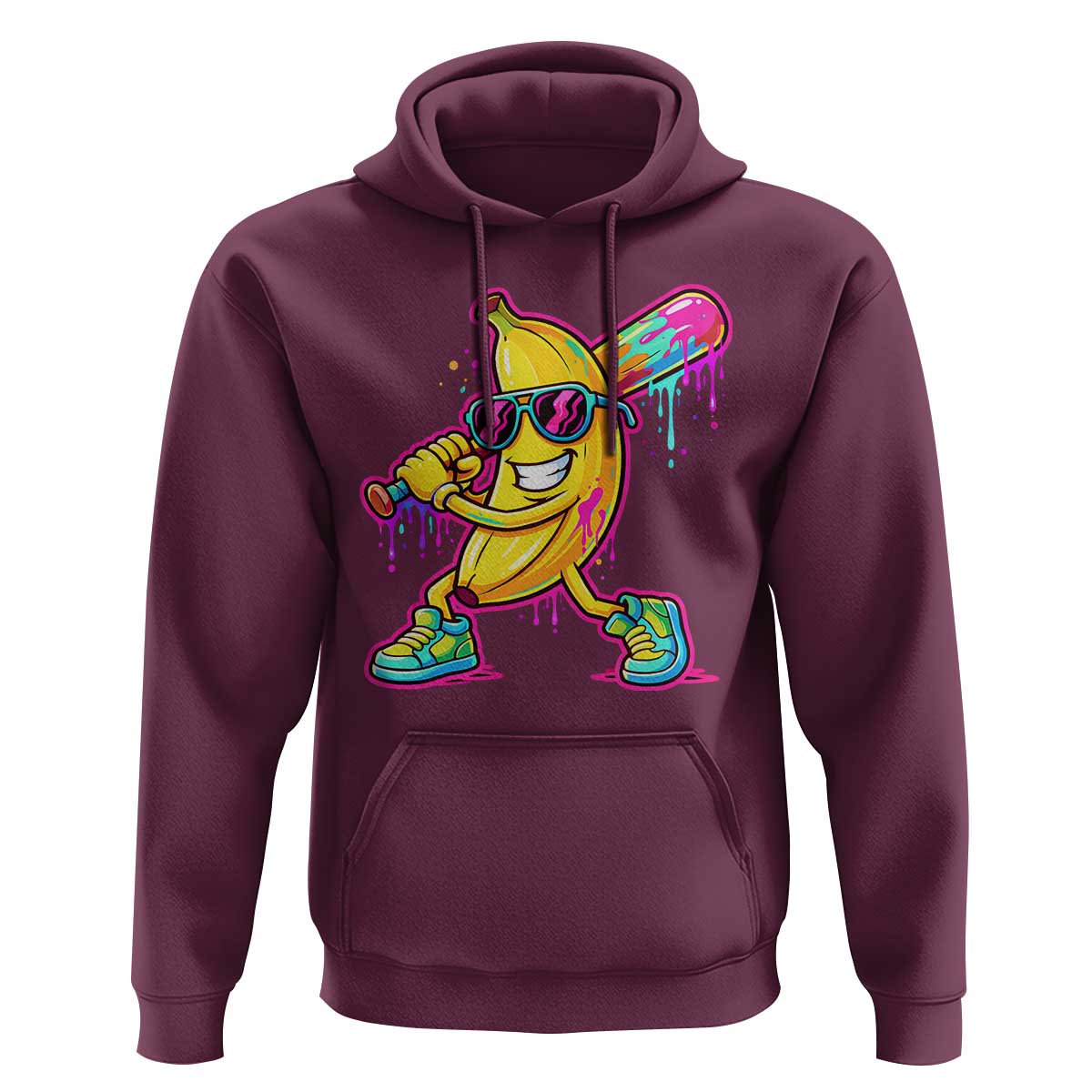 Banana Baseball Drip Hoodie Funny Baseball Drip Ice Cream Kids Youth Boys