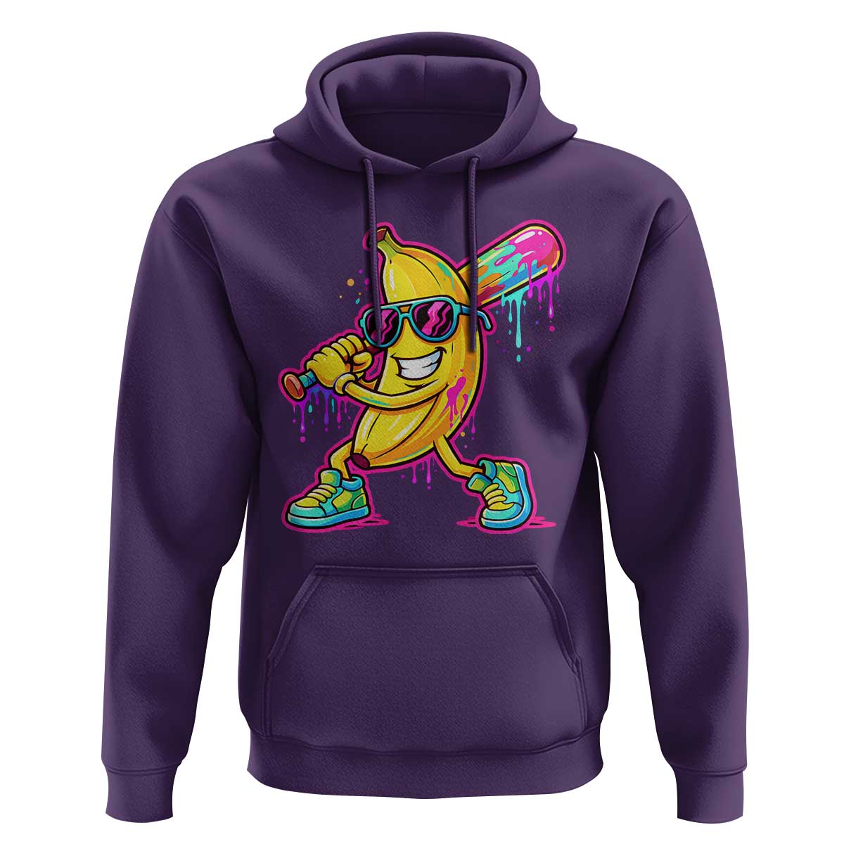 Banana Baseball Drip Hoodie Funny Baseball Drip Ice Cream Kids Youth Boys