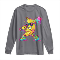 Banana Baseball Drip Long Sleeve Shirt Funny Baseball Drip Ice Cream Kids Youth Boys
