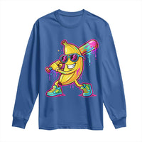 Banana Baseball Drip Long Sleeve Shirt Funny Baseball Drip Ice Cream Kids Youth Boys