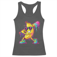 Banana Baseball Drip Racerback Tank Top Funny Baseball Drip Ice Cream Kids Youth Boys