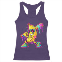 Banana Baseball Drip Racerback Tank Top Funny Baseball Drip Ice Cream Kids Youth Boys