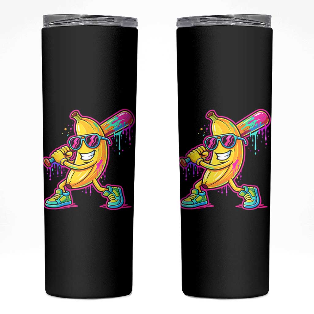 Banana Baseball Drip Skinny Tumbler Funny Baseball Drip Ice Cream Kids Youth Boys